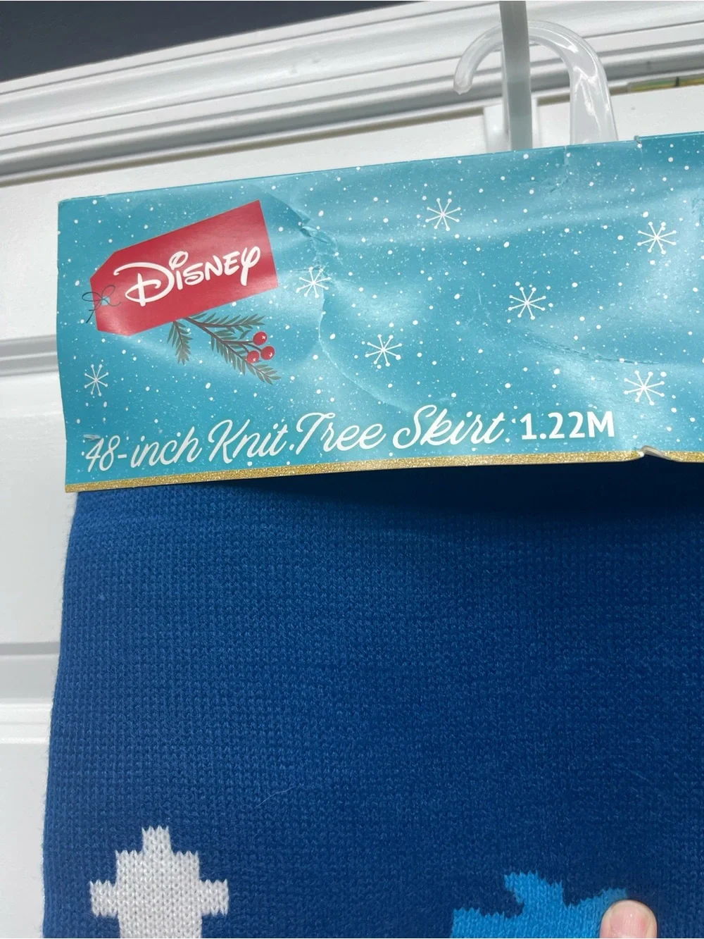Disney Blue and Purple Stitch Knit Tree Skirt